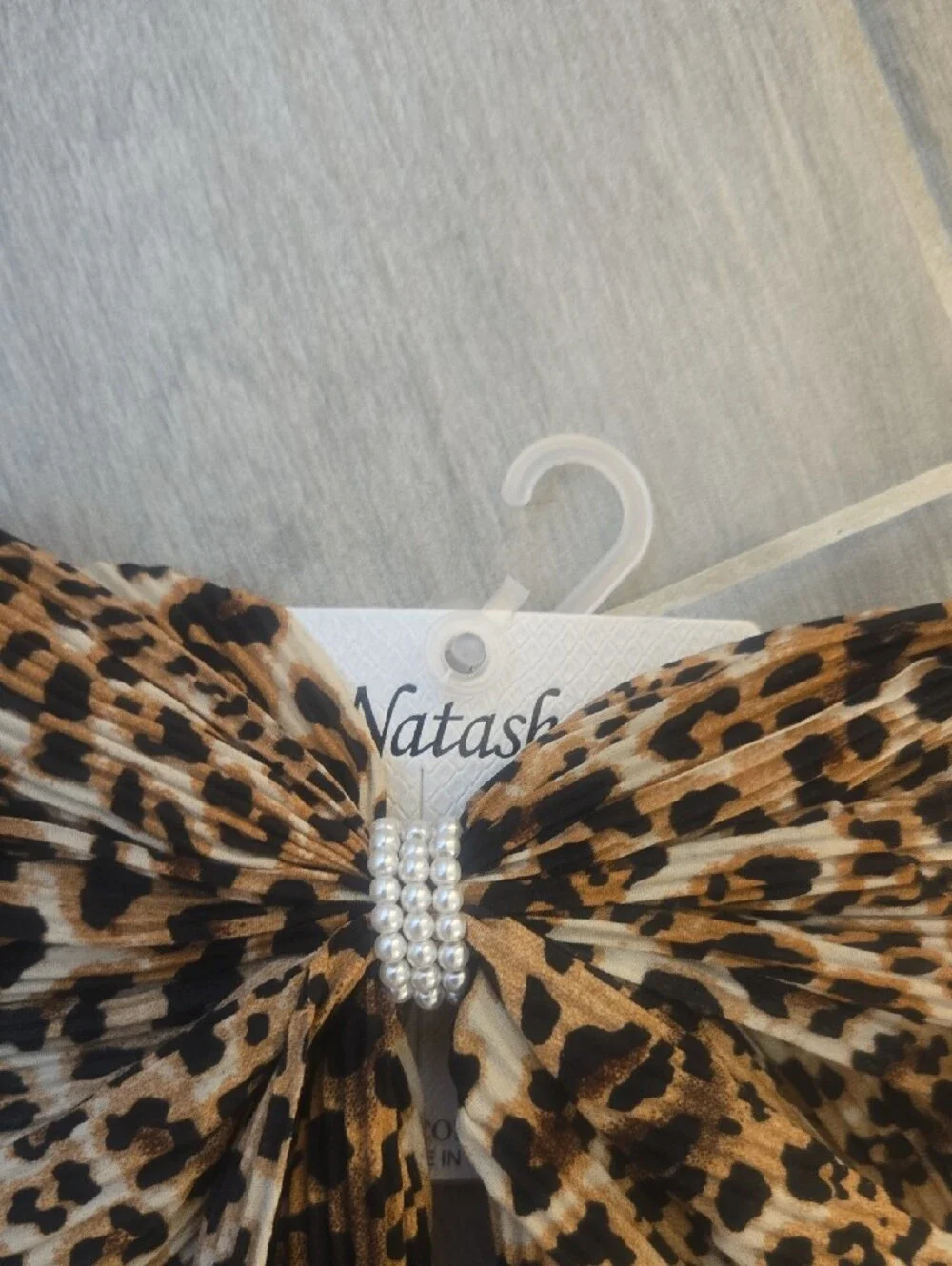Natasha Denona Leopard Print Bow Hair Accent in Brown and Black